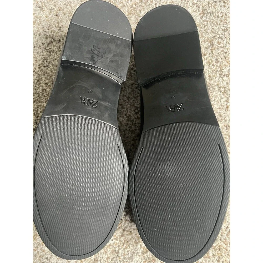 Zara Men's Regnum Comfort Tassel Loafers Black Size EU 41 NWOB